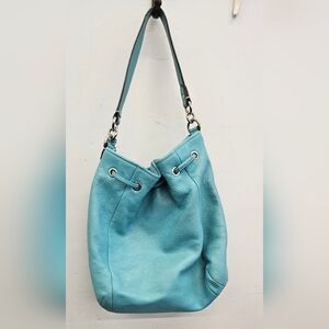 *SOLD* Turquoise Blue Hobo Bag with Drawstring Closure